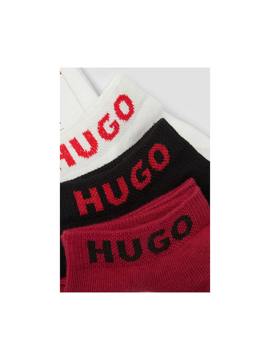 Hugo Boss Șosete Λευκό Κόκκινο Μαύρο 3Pachet