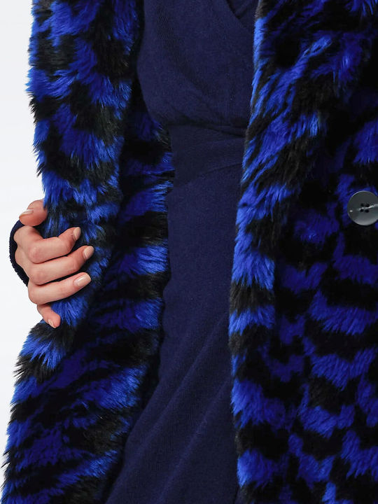 Women's Short Fur Royal Blue