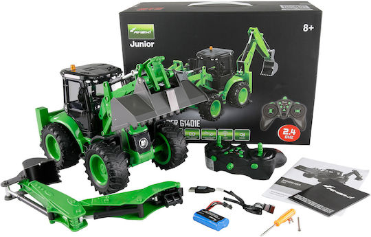 Amewi Backhoe Loader Τηλεκατευθυνόμενος Εκσκαφέας 4WD Πράσινο
