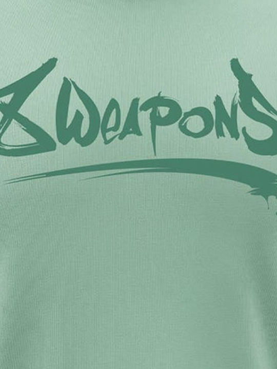 8 Weapons Ανδρική Κοντομάνικη Μπλούζα 8010061-1-MNT για Muay Thai Πράσινη