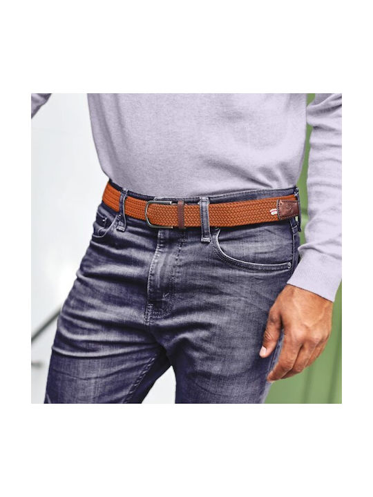 Men's Knitted Belt La Boucle St-Moritz Cinnamon B10-100565