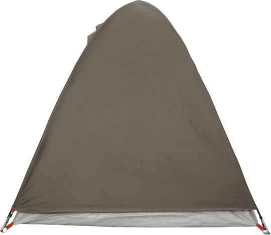 vidaXL Σκηνή Camping Igloo Καφέ για 2 Άτομα 220x135x108εκ.