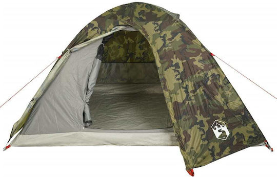 vidaXL Camping Tent Igloo Khaki 3 Seasons for 4 People 268x210x140cm camouflage