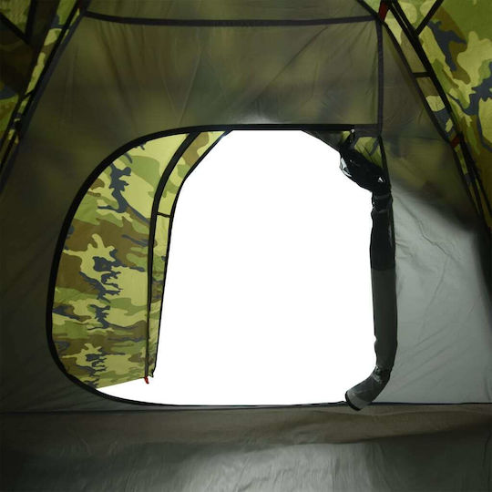 vidaXL Camping Tent Igloo Khaki 3 Seasons for 4 People 268x210x140cm camouflage