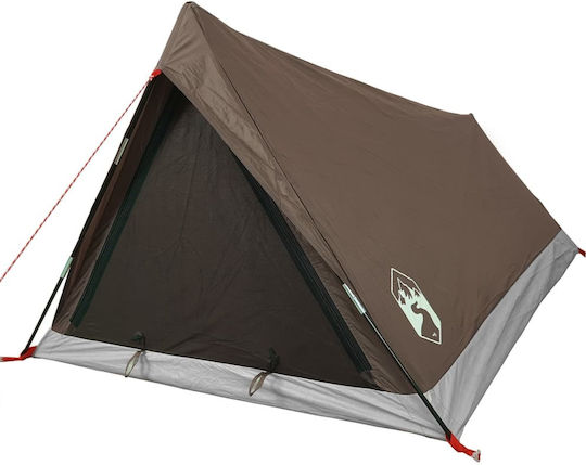 vidaXL Automatic Summer Camping Tent A-Frame Brown for 2 People 212x132x90cm