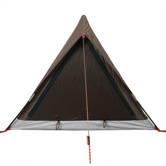 vidaXL Automatic Summer Camping Tent A-Frame Brown for 2 People 212x132x90cm