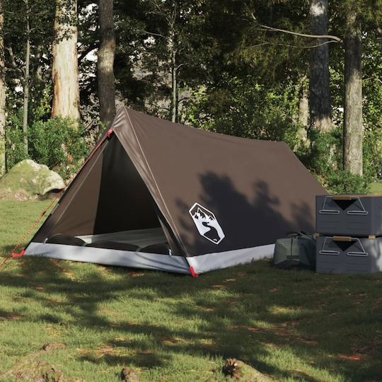 vidaXL Automatic Summer Camping Tent A-Frame Brown for 2 People 212x132x90cm