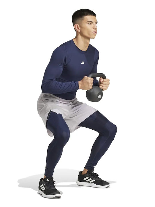adidas Techfit Ανδρικό Αθλητικό Κολάν Compression Μακρύ Μαύρο