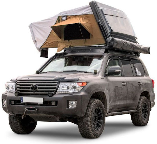 Offlander Fold 4 Sand Cort De Camping Pentru Automobil Maro 3 Anotimpuri Pentru 2 Persoane 210x210x100 cm