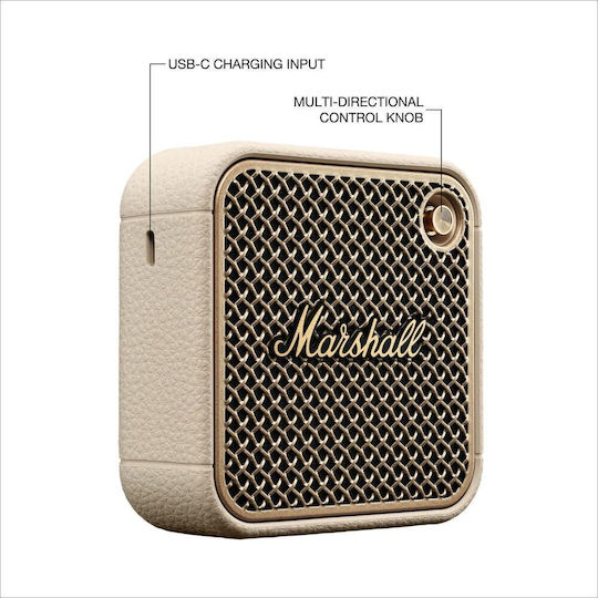 Marshall Willen II Αδιάβροχο Ηχείο Bluetooth 10W με Διάρκεια Μπαταρίας έως 17 ώρες Μπεζ