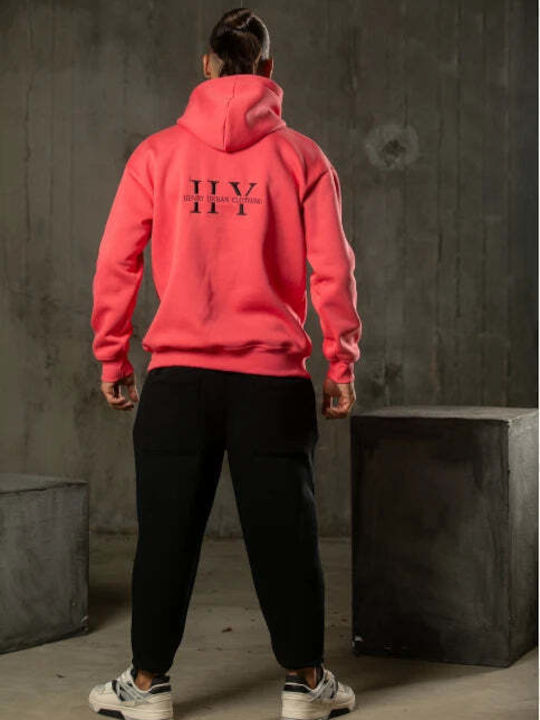 Sweatshirt with Hood coral
