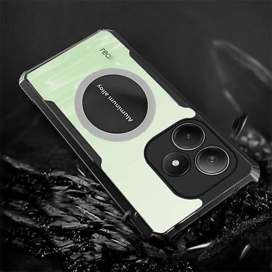 Θήκη Realme C63 Μαγνητική Πλάκα Διαφανής Μαύρη
