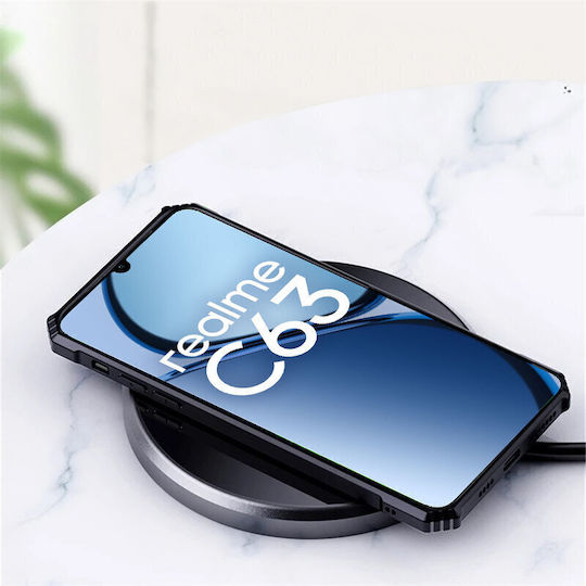 Θήκη Realme C63 Μαγνητική Πλάκα Διαφανής Μαύρη