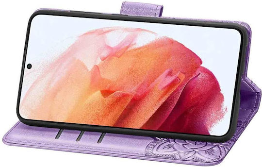 Калъф за Oppo A80 с крила на пеперуда - лилав