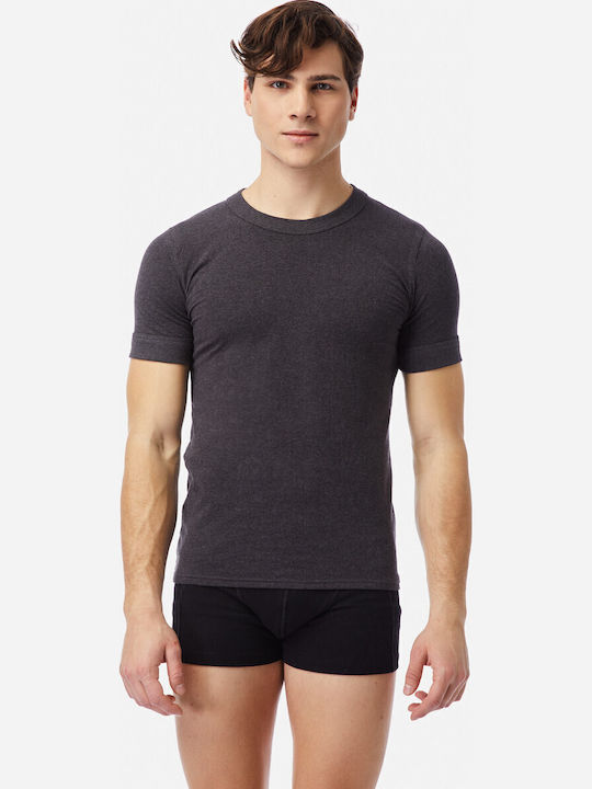 Men's Undershirts Short-sleeved Black/Grey 2Pack