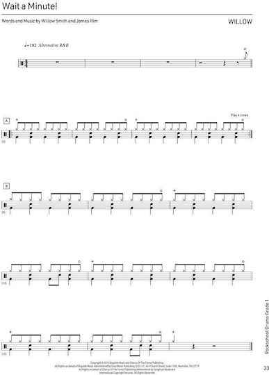 RSL Rockschool Drums, Book 1 & Online Audio (2024) Παρτιτούρα για Ντραμς