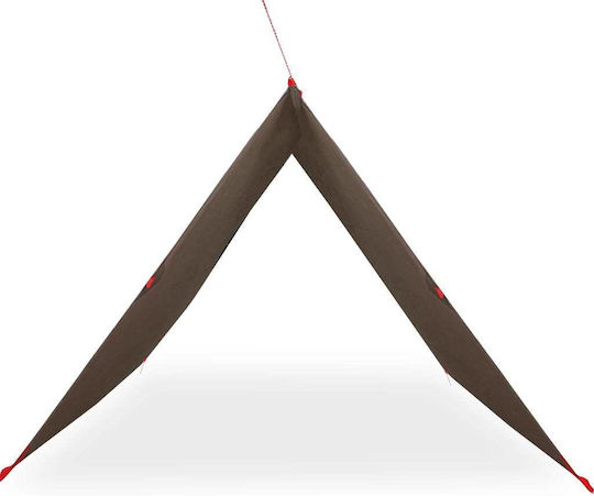 vidaXL Shade Sail Кафяв С парчета & с PU покритие 3.06x4.06m 62гр/кв.м