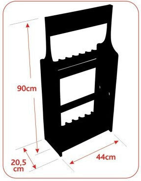 Rod Holder Stand 02 Plastic 90x44x20.5 Cm