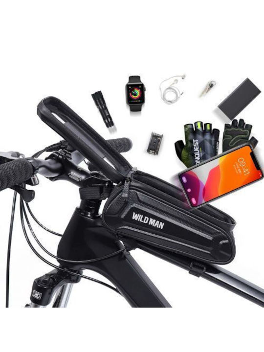 Wildman Gears X3 1L Bicycle Handlebar Bag Waterproof Black POK048804