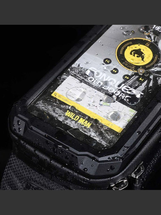 Wildman Gears X3 1L Τσαντάκι Τιμονιού Ποδηλάτου 1lt Αδιάβροχο Μαύρο POK048804