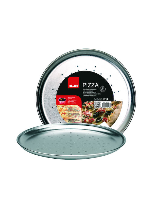 Tavă pentru Pizza Perforată Ibili-Classica din Oțel Inoxidabil 28 Cm Argintiu