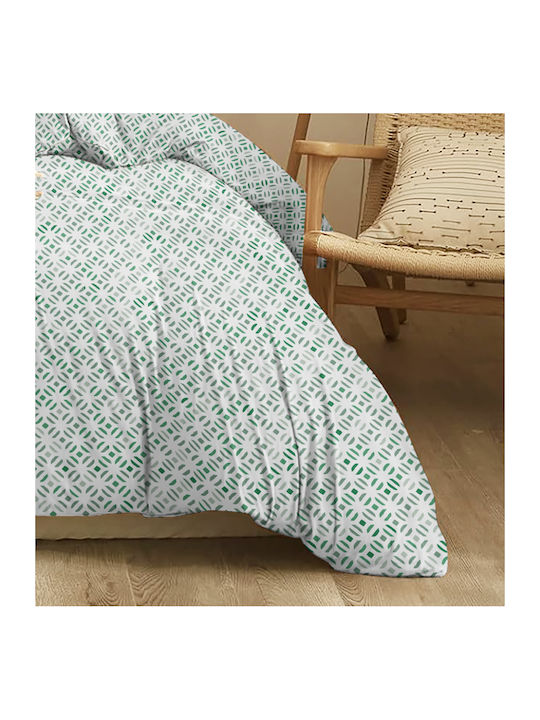 Cokitex Duvet Cover Double 200x245 Marta Mosaic Green