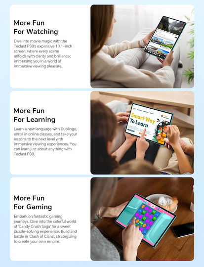 Teclast P30 10.1Inches Tablet (4GB/128GB) Blue