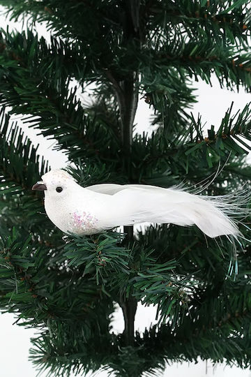 Due esse Christmas Figure Little bird White Length 4.5cm