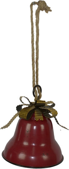 Due esse Christmas Metal Figure Bell Red Bell Red Height 16.5cm