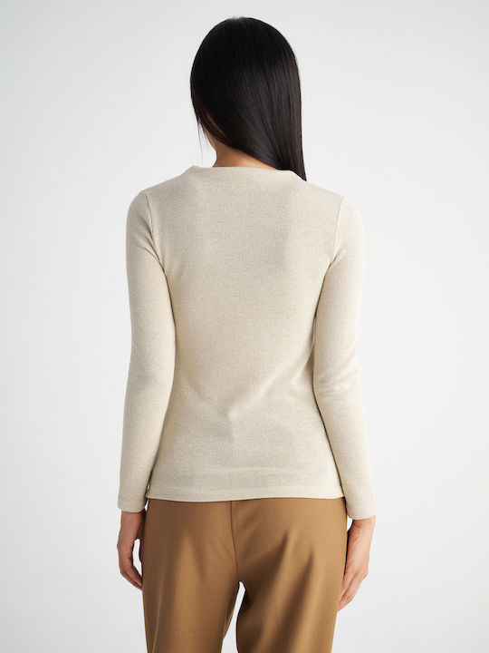 Crystal Women's Blouse Long Sleeve White