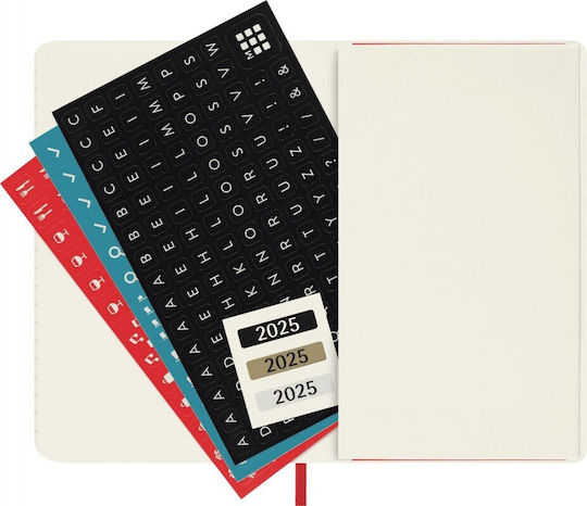 Moleskine Pocket Σημειωματάριο Bullet Ριγέ Κόκκινο