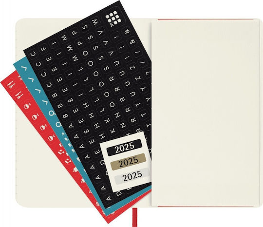 Moleskine Carnet Cu dungi Roșu Stacojiu