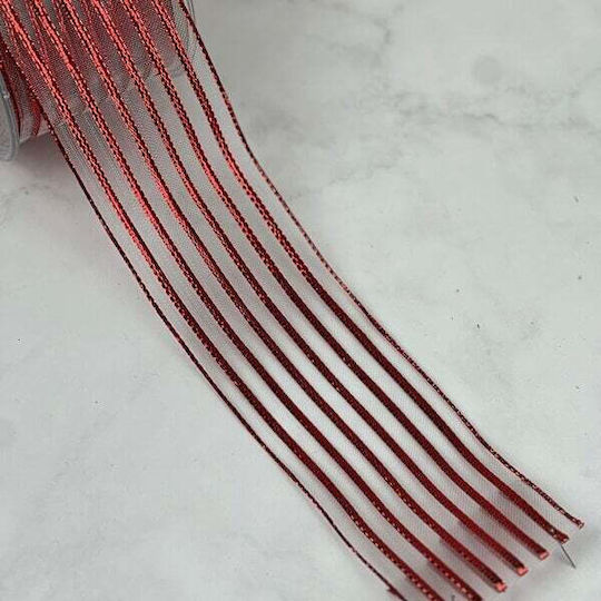 Kappa Decor Christmas Ribbon Red 900x6.3cm 1pc