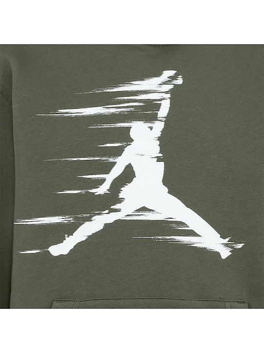 Fleece Παιδικό Φούτερ με Κουκούλα και Τσέπες Πράσινο Flight Mvp