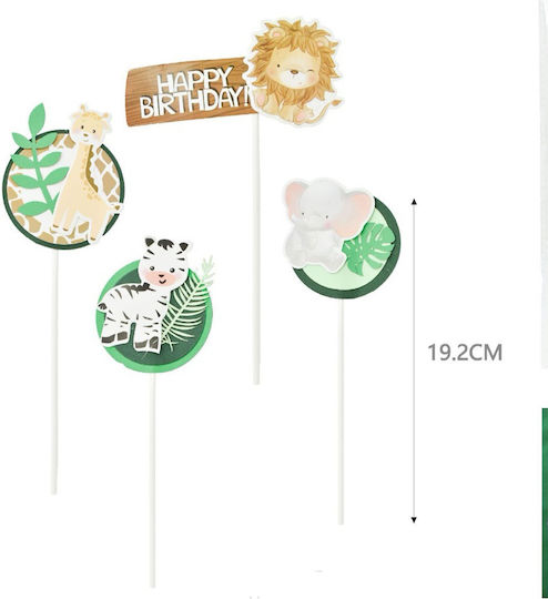 Tpster Happy Birthday Cake Decoration 4pcs