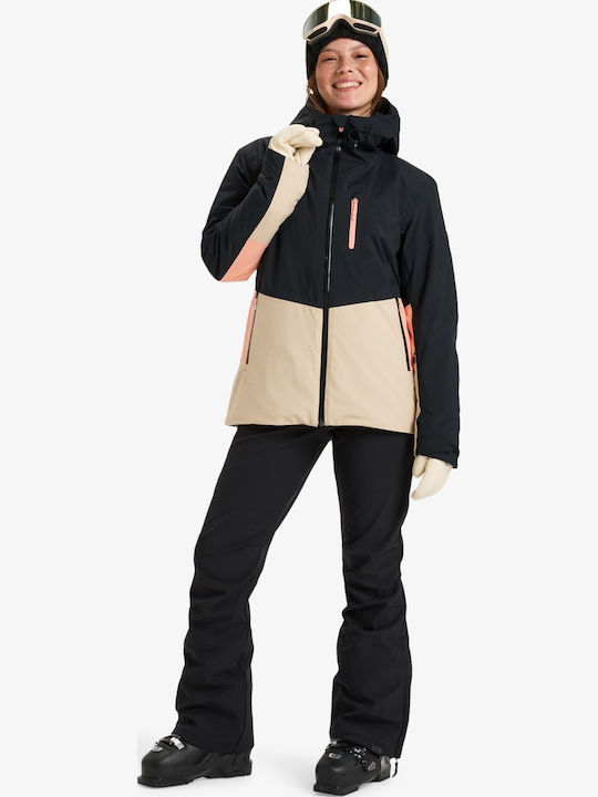 Roxy Peakside ERJTJ03478-KVJ0 Γυναικείο Μπουφάν για Σκι & Snowboard Μαύρο