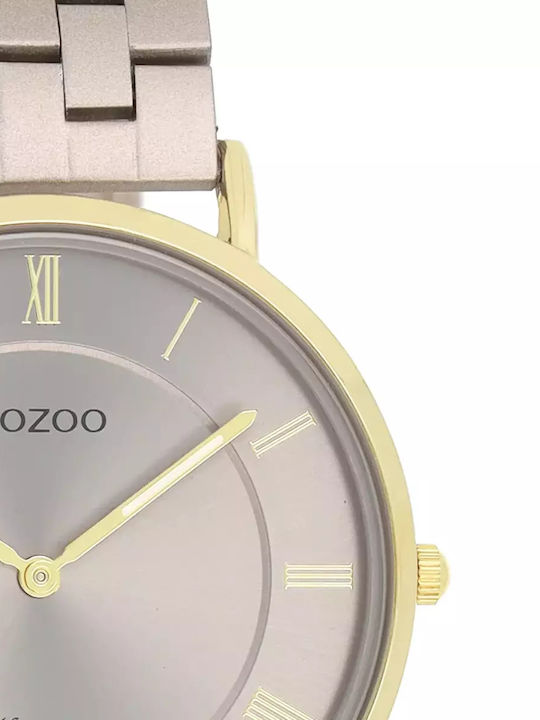 Oozoo Vintage Women's Watch with Beige Metal Bracelet