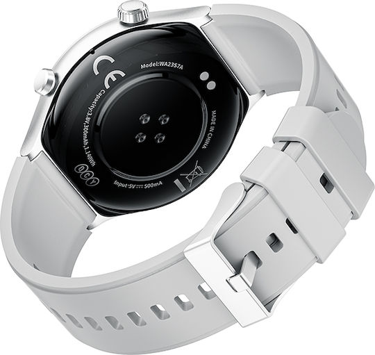QCY Active GT S7 Stainless Steel Smartwatch με Παλμογράφο (Γκρι)