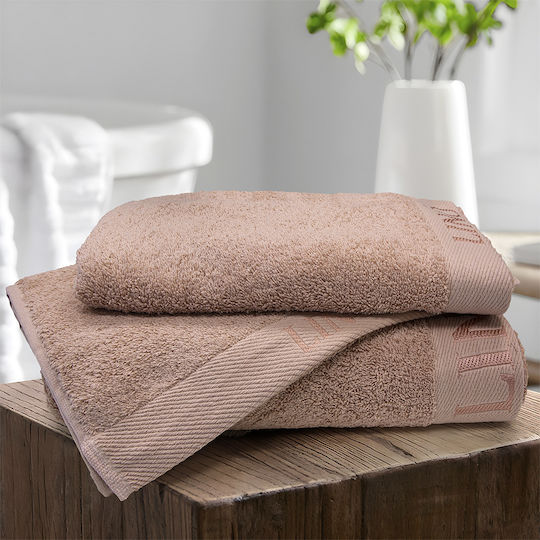 Lino Home Πετσέτα Χεριών Brandy 40x60εκ. Pudra Βάρους 650gr/m²