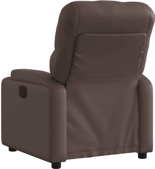 Relaxsessel mit Fußhocker aus Kunstleder Coffee 74x86.5x93.5cm