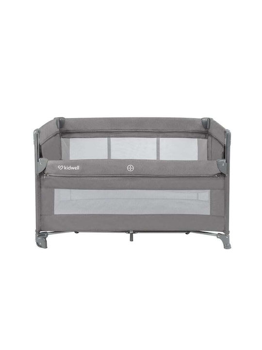Kidwell Blissy Παρκοκρέβατο 2 Επιπέδων με Στρώμα Γκρι 125x65cm