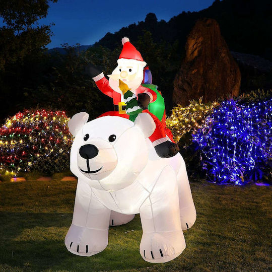 Inflatable Illuminated Santa Claus Electric Beige 180x130x80cm