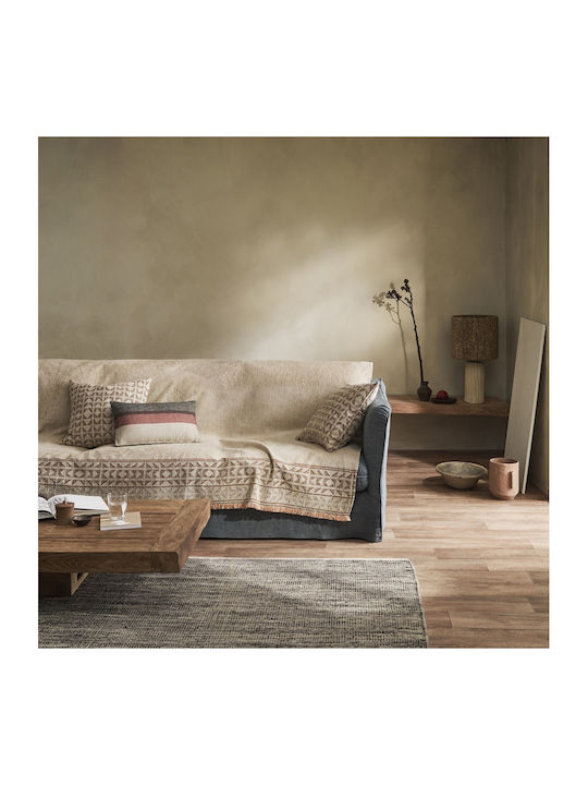 Gofis Home Indira Ριχτάρι Πολυθρόνας Chenille 180x180εκ. Grain Beige 258/04 2007258104007