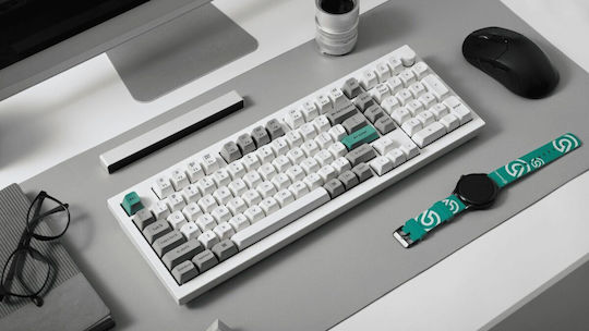 Keychron Q5 Max Q5M-P1 QMK/VIA Q5M-P1 Ασύρματο Gaming Μηχανικό Πληκτρολόγιο με Gateron Jupiter Red διακόπτες και RGB φωτισμό (Αγγλικό US) Shell White
