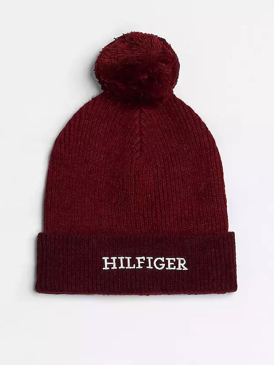 FLAG Kids Beanie Knitted Burgundy
