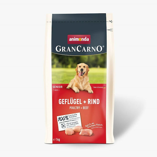 Animonda Gran Carno Wet Food for Senior Dogs with Poultry and Beef Grain-Free & Gluten-Free 1000gr