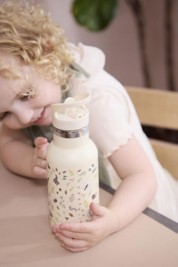 Filibabba Stainless Steel Kids Water Bottle Thermos with Straw Multicolour 350ml