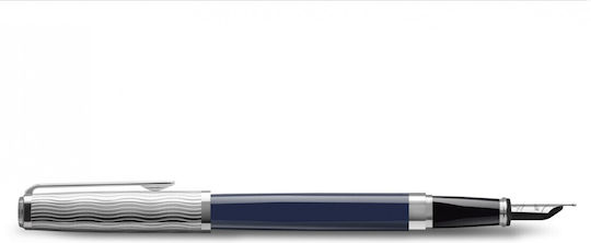 Waterman Exception Deluxe Πένα Γραφής Stub 1.1mm Μπλε από Ορείχαλκο με Μπλε Μελάνι