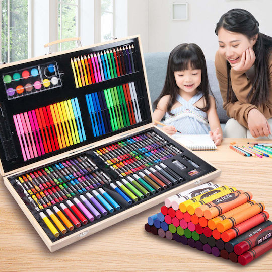 Set de Colorat Lemn 180buc