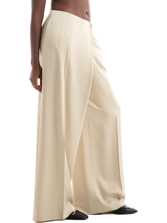 Tesela Damen Stoff Hose Pearl